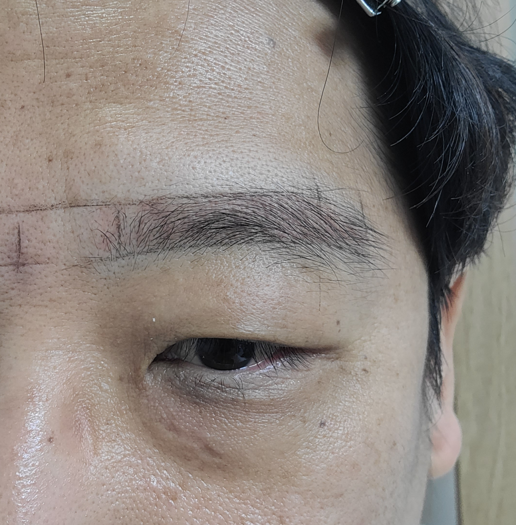 눈썹문신 전후 비교 얼굴형 맞춤 디자인