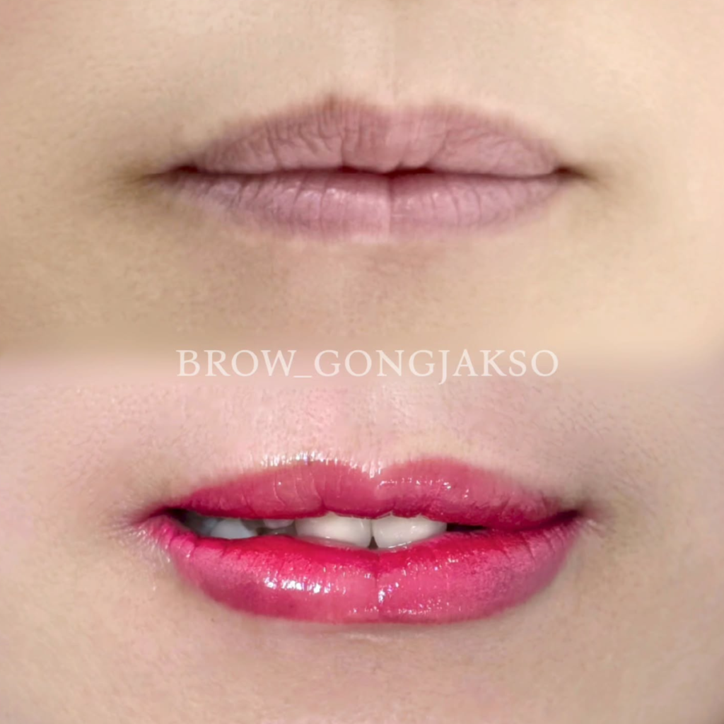 입술반영구는 색을 진하게 넣는 것이 목적이 아니라, 본래의 입술에 자연스럽게 스며드는 방향으로 설계해야 합니다.